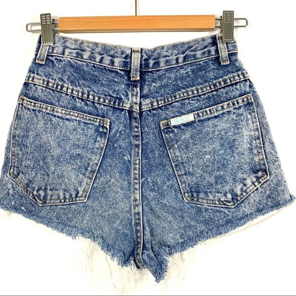 Sasson Vintage RARE Acid Wash Cutoff Denim Jean Shorts 6 - Picture 3 of 16